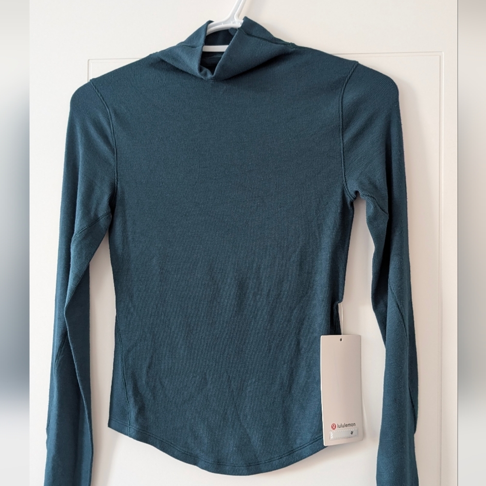 Hold Tight Long-Sleeve Turtleneck, Indochine Blue, Size 2, NWT - Picture 4 of 7